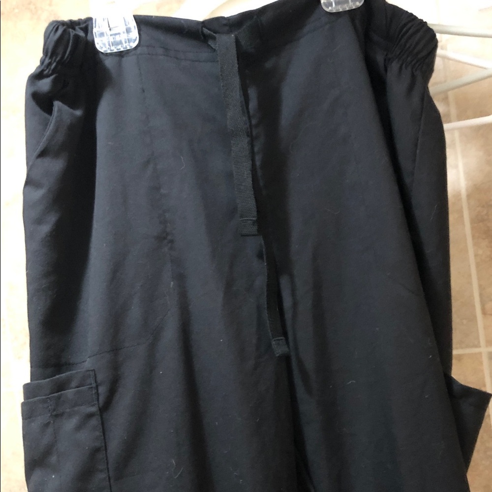 WonderWink Black Cargo Drawstring Utility Pants